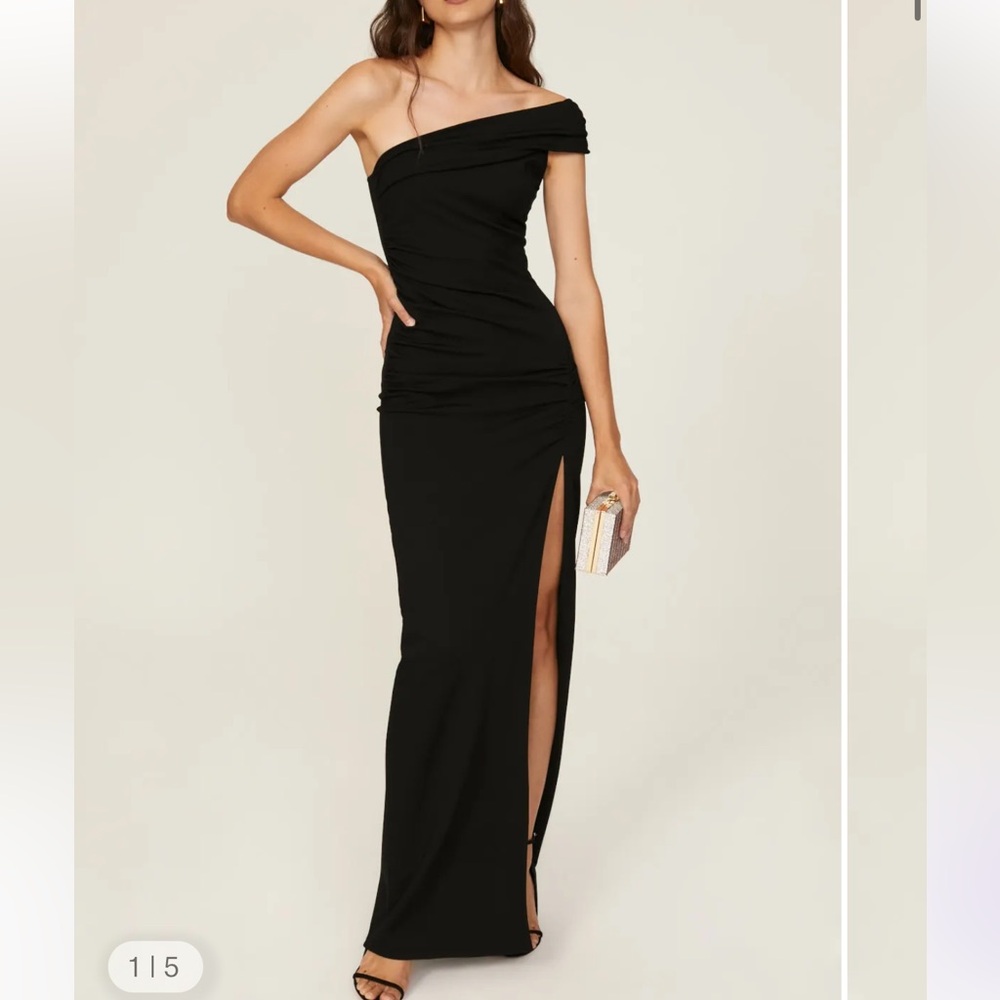 Victor Glemaud Black One Shoulder Gown XL
